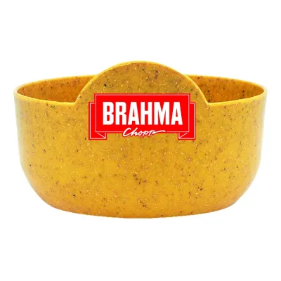 Pote Super Bowl Fibra Madeira Green Colors Amarelo 475ml