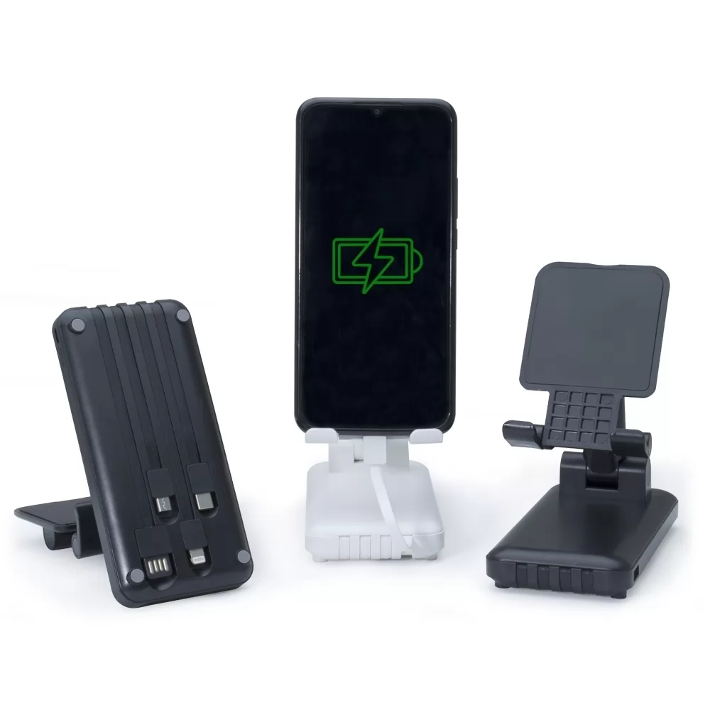 Power Bank 10.000mAh Multissaídas Com Suporte Para Celular Ou Tablet