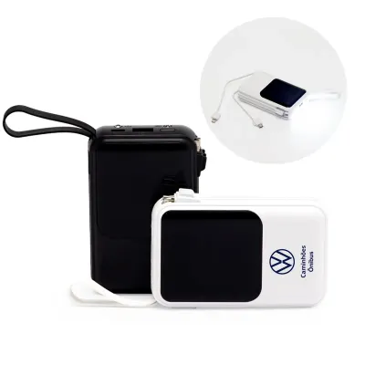 Power Bank 10000mah Com Lanterna e Multisaida