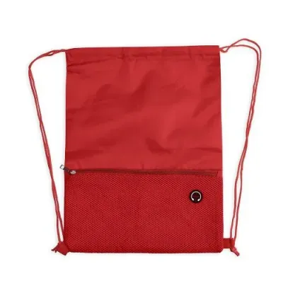Praticidade em movimento! Mochila saco em poliéster, o brinde corporativo leve e versátil perfeito para destacar sua marca em eventos.