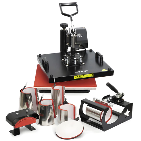 Prensa Térmica Combo 8 em 1 (38x38) Deko - 220V