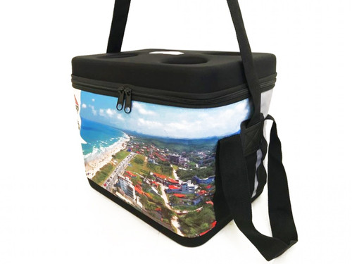 PRO128 - BOLSA TÉRMICA ENCOLHIVEL COM PORTA COPOS NA TAMPA