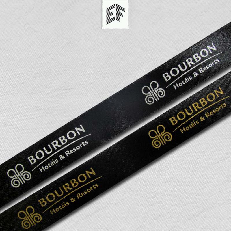 Fita personalizada com impressão prata ou dourado