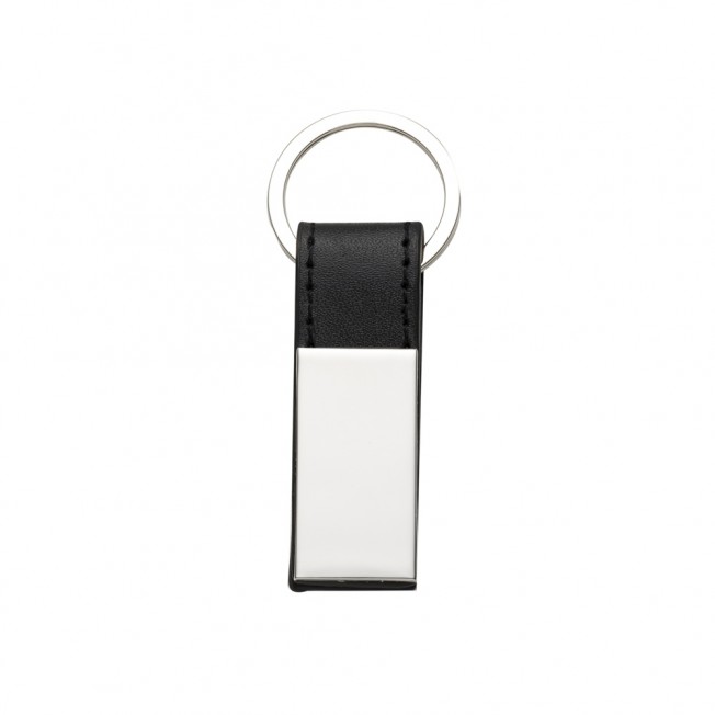 Chaveiro Metal com Couro Personalizado