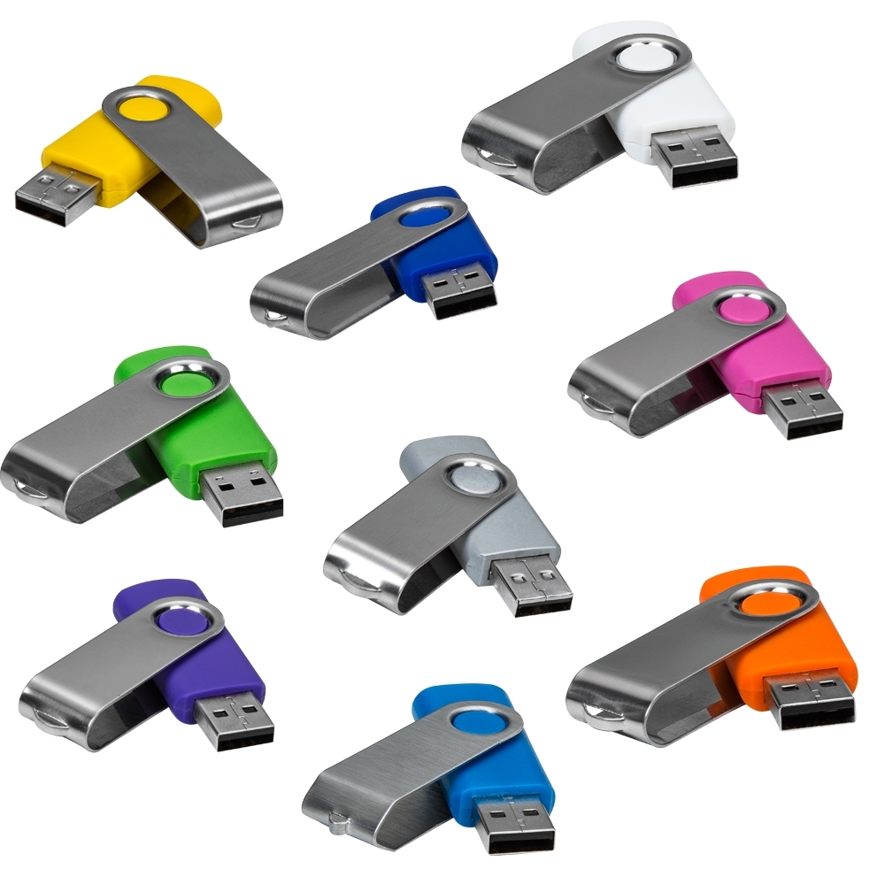 Pen Drive Giratório Metálico 8 GB Personalizado — foto 2