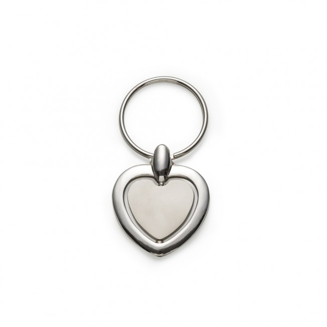 Chaveiro Metal Coração Giratório Personalizado