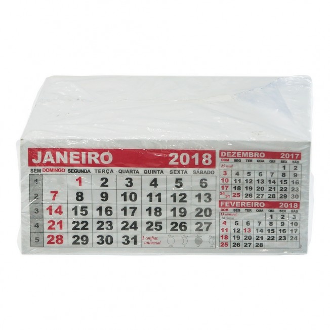 Folhinha Calendário 2018 Personalizada