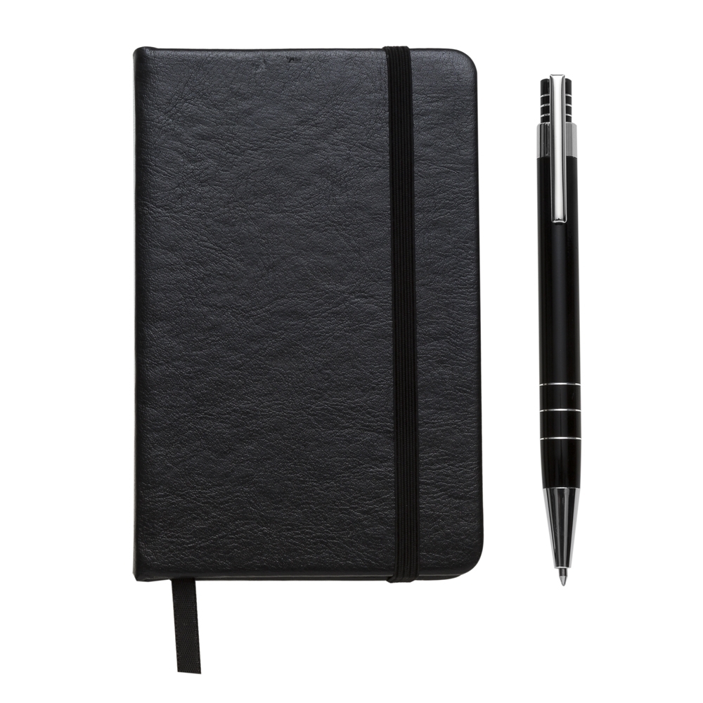 Conjunto Estojo e Caderneta tipo Moleskine Personalizado