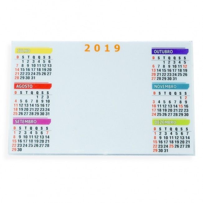 Calendário Plástico de Mesa Personalizado