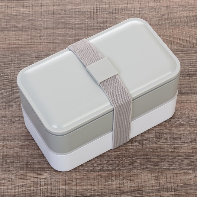 Marmita Plástica de 2 Compartilhamentos e Talheres Personalizada