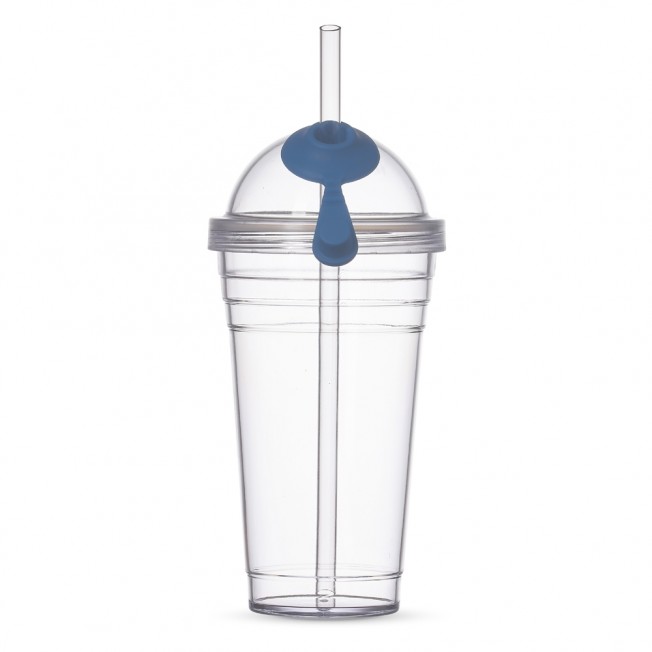 Copo Plástico 480ml com Canudo Personalizado