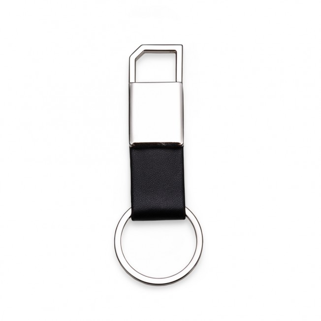 Chaveiro Metal com Couro Personalizado
