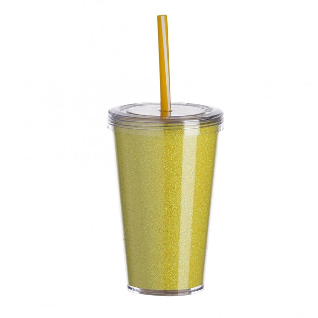 Copo de Acrílico 550ml com Canudo Personalizado