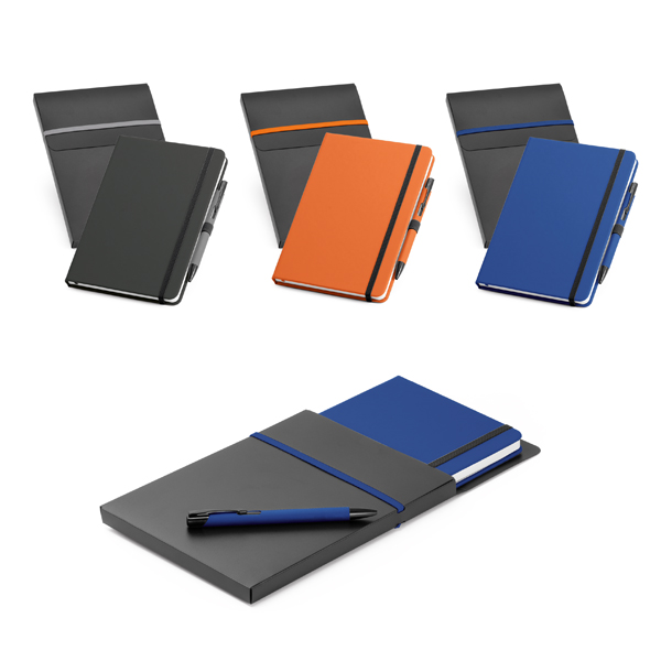 Kit de caderno e esferográfica Personalizada