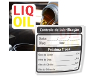 Adesivos Troca De óleo Vinil Transparente Com Tinta Branca