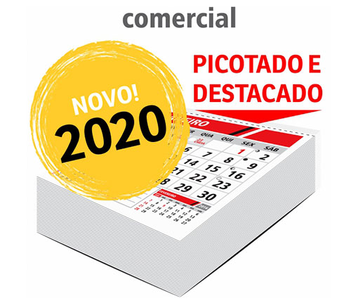 Calendários 2020 Bloco De Calendário 2020 Mini Comercial 150x150mm