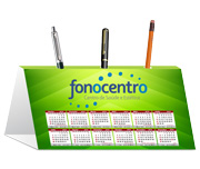 Calendário De Mesa Porta Canetas