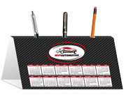 Calendário De Mesa Porta Canetas Sem