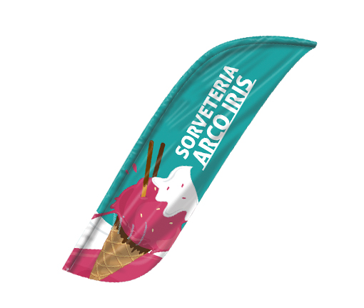 Wind Banner Bandeira Avulsa Tecido Microfibra