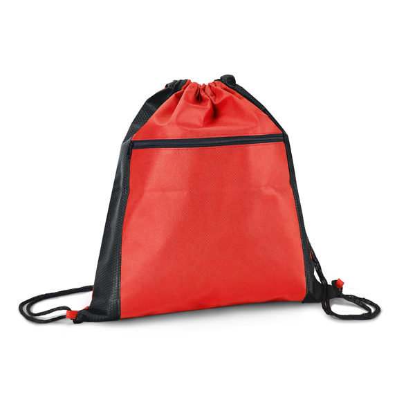 Sacola tipo mochila com bolso