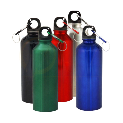Squeeze de alumínio, personalizado com mosquetão 500ml