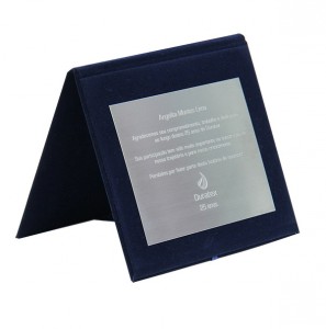 Placa de homenagem personalizada