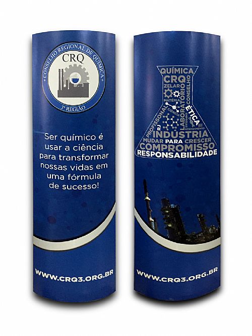 Totem eliptico rígido PVC personalizado