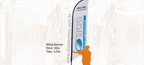 Wind banner vela 4,5m personalizado