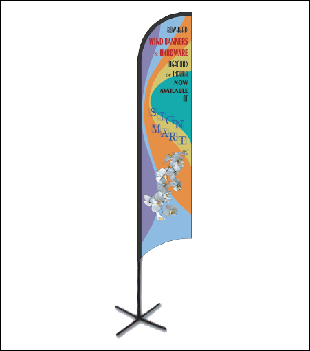 Wind banner vela 3.5m personalizado