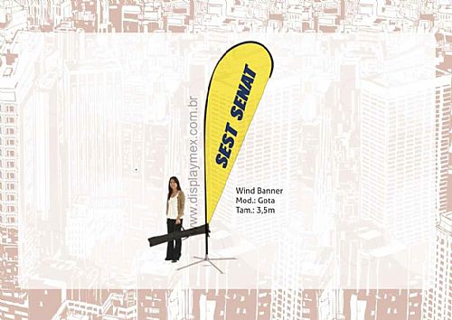 Wind banner gota 3.5m personalizado