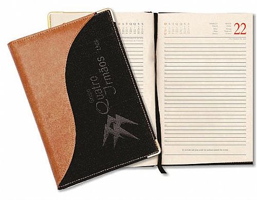 Agenda padrão diaria almofadada reciclada