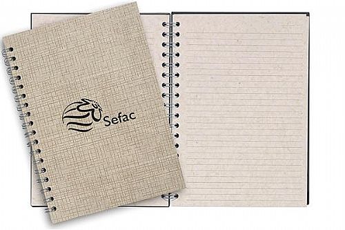 Caderno A5 percalux reciclado - folhas padrão