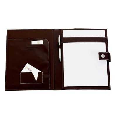 Pasta de convenção de couro dobravel