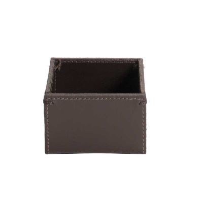 Porta clips de mesa de couro