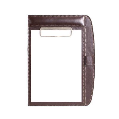 Porta bloco de couro com ferragem