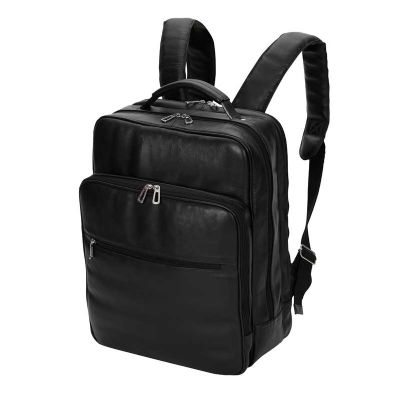 Mochila de couro preto