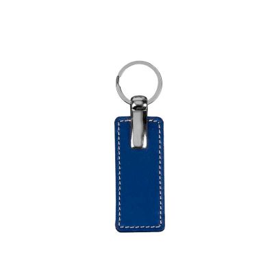 Chaveiro em couro azul