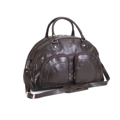 Bolsa de viagem de couro marrom