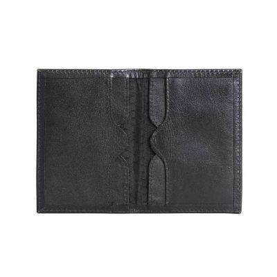 Porta cartão de couro preto