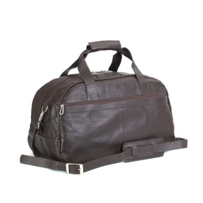 Bolsa de viagem em couro com ziper e alça