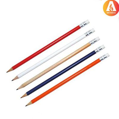 Lápis com borracha personalizado, disponível em várias cores