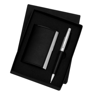 Conjunto com 2 peças Porta Cartão e Caneta Metal