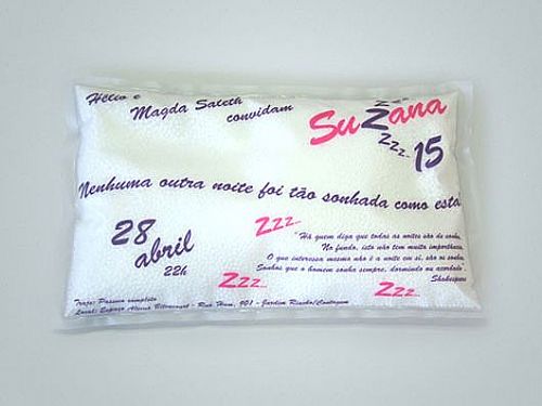 Convites tipo Travesseiro personalizado