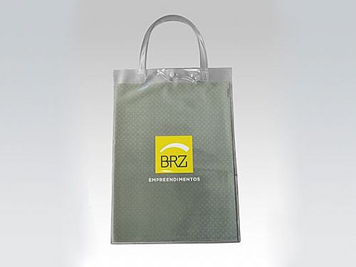 Sacola em PVC com Alça de mão personalizada