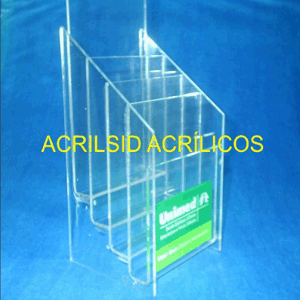 Porta folder personalizado em acrílico cristal