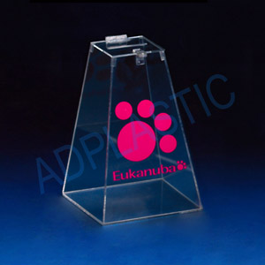 Urna trapézio em acrílico cristal personalizado