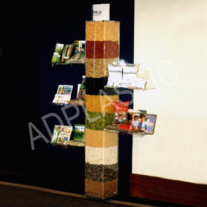 Display para grãos em acrílico cristal