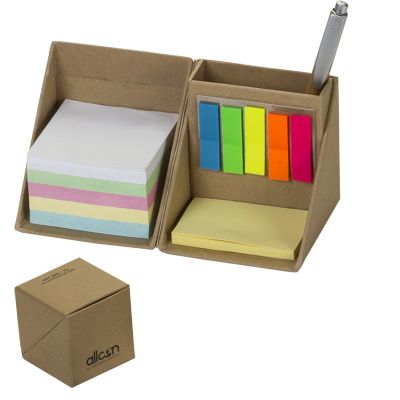 Bloco de anotações e porta canetas personalizado