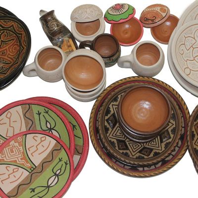 Conjunto de peças em cerâmica personalizado