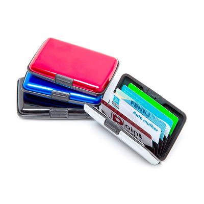 Porta cartão de alumínio personalizado
